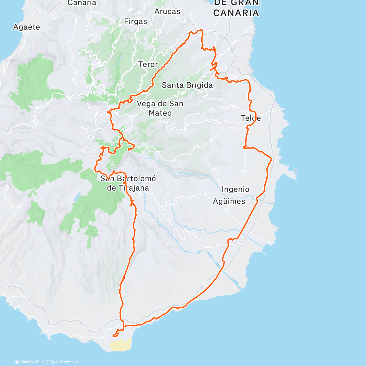 Map of the activity, Granca dag 8