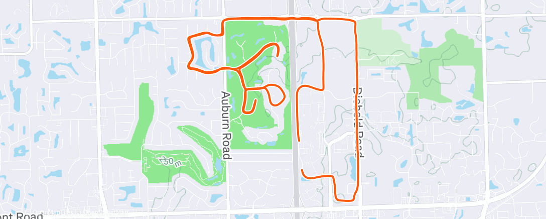 Map of the activity, dude mowing his grass