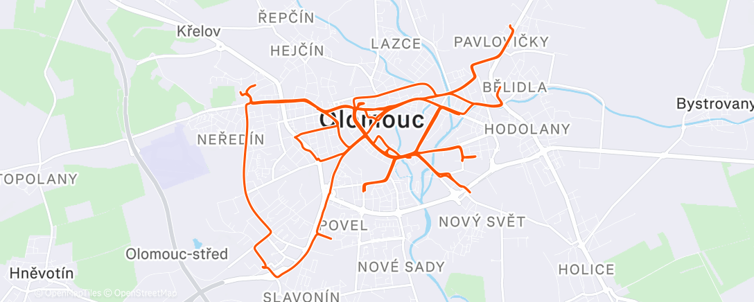 Map of the activity, Projekt Olomouc #122