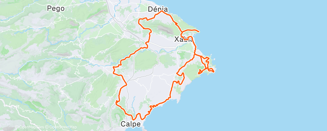 Map of the activity, Lunch Ride