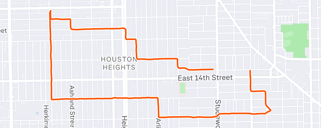 Map of the activity, Morning Run