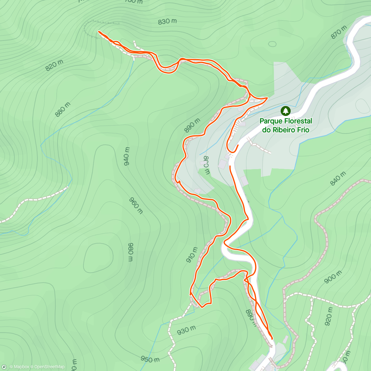Map of the activity, Levada dos Balcões