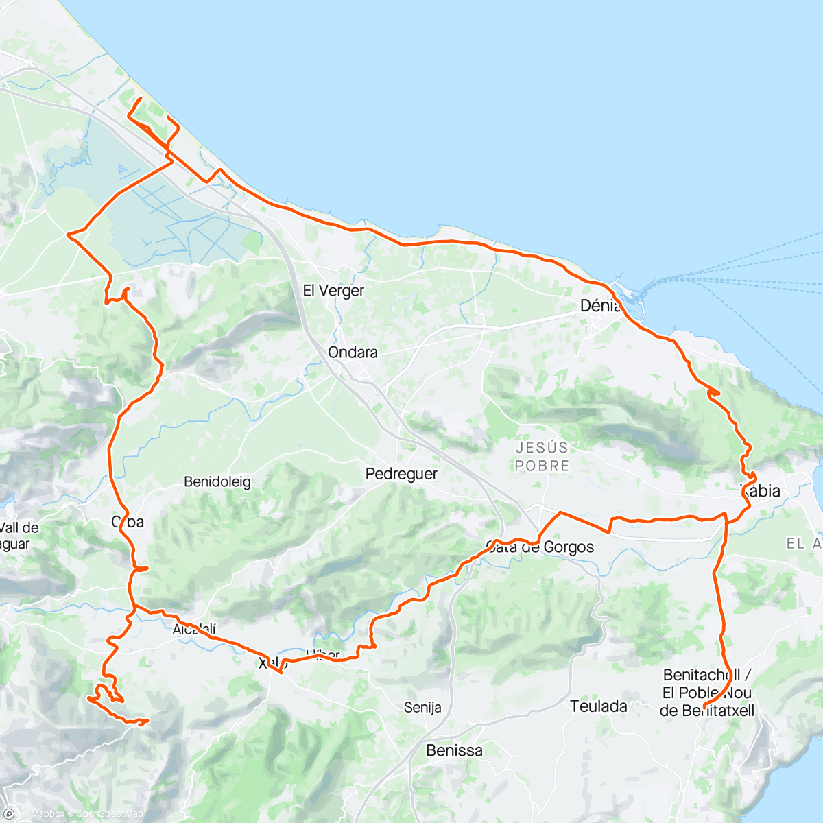 Map of the activity, Dag 3 på sykkeltur