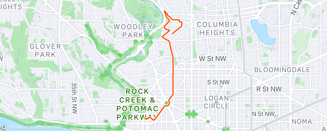 Map of the activity, Afternoon Ride