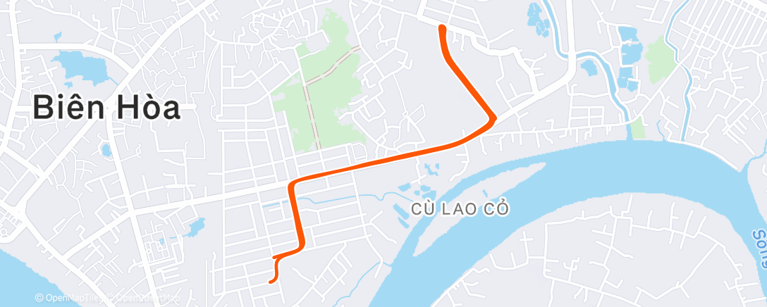 Map of the activity, Morning Run