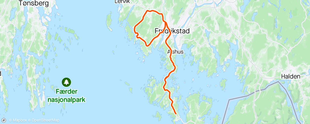 Map of the activity, Nydelig føre på Hvaler