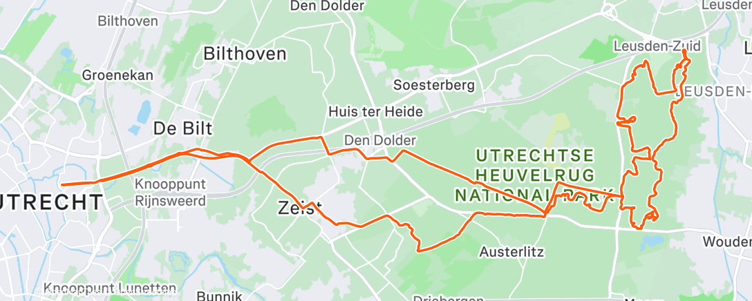 Map of the activity, Morning Ride