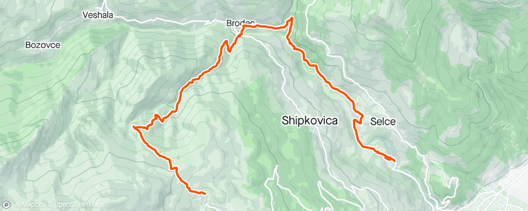 Map of the activity, Kralskiot pat