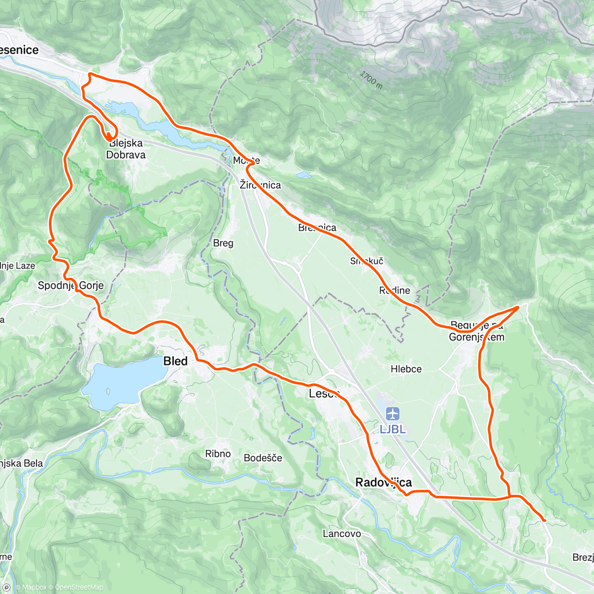 Map of the activity, V svici 🇨🇭 na kosilu, za trening ze doma 🇸🇮