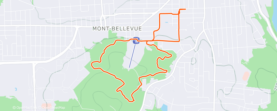 Map of the activity, Trail le midi