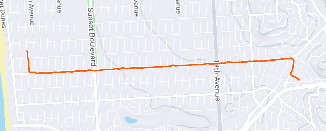 Map of the activity, Evening Hike