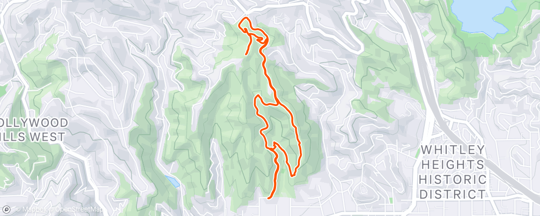Map of the activity, Evening Hike