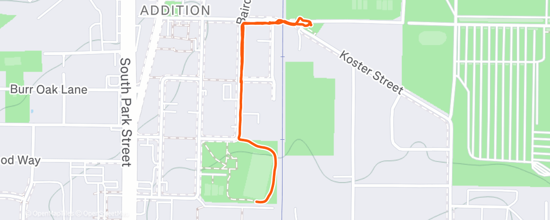 Map of the activity, Morning Walk