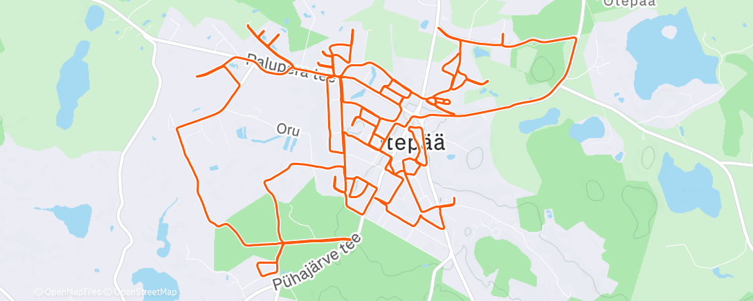 Map of the activity, Otepää Sörk