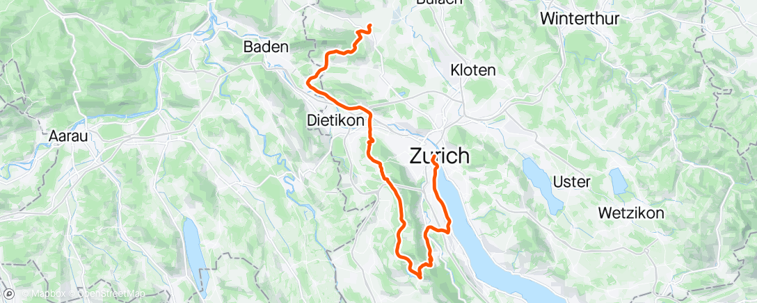 Карта физической активности (Tour de Suisse)