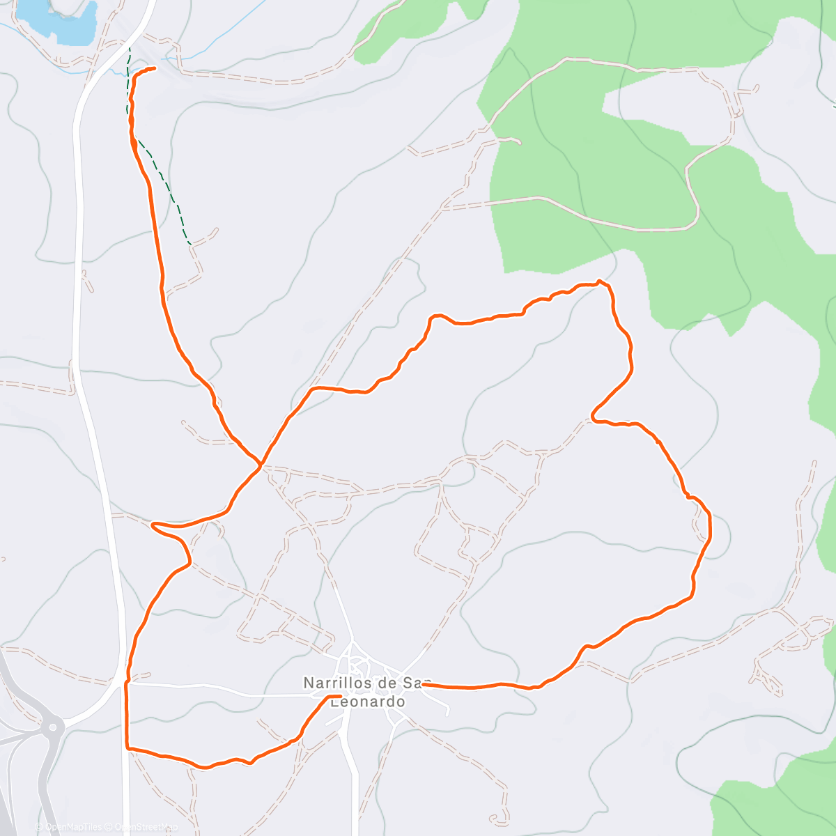 Map of the activity, Bicicleta por la tarde