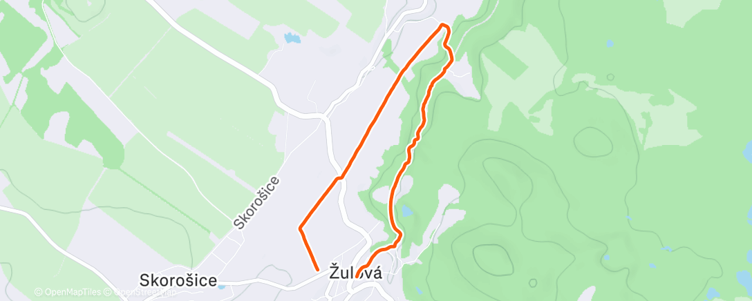 Map of the activity, Afternoon Hike