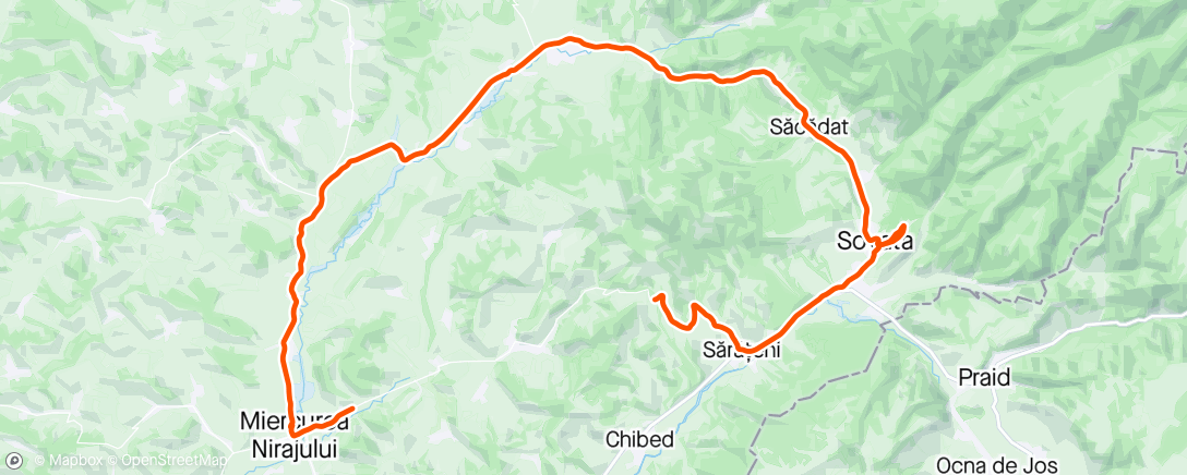 Map of the activity, Season opening ride