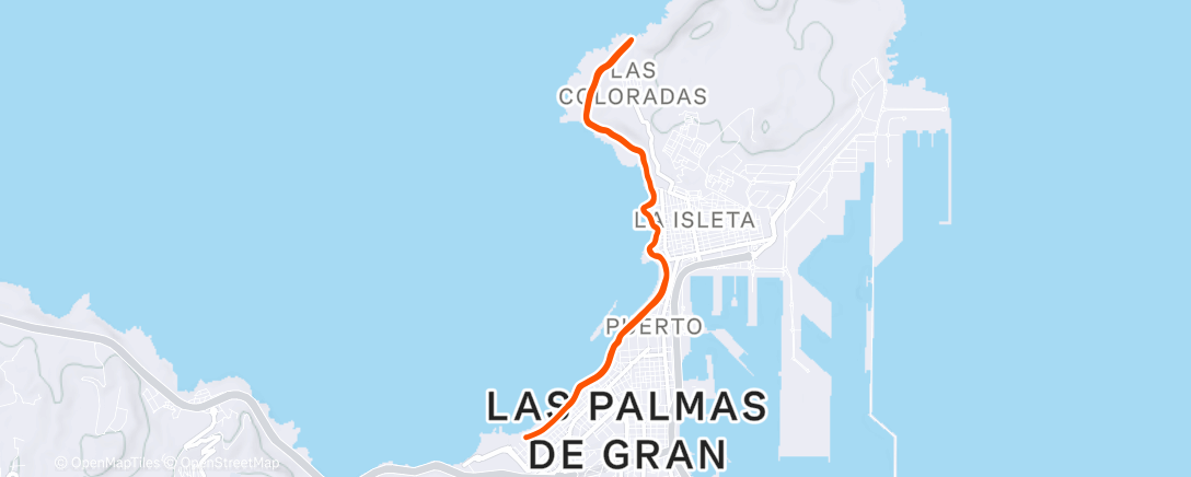 Map of the activity, Carrera de tarde