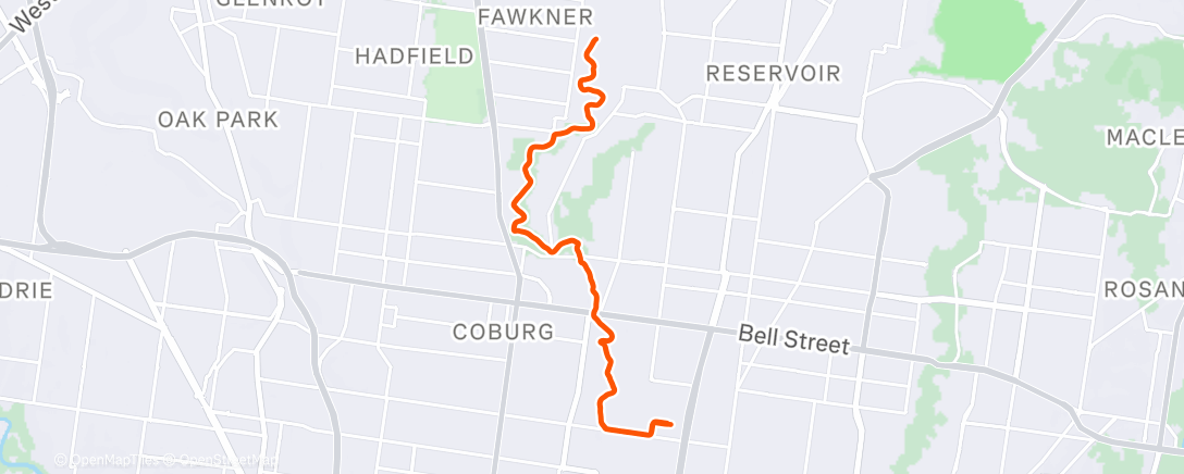 Map of the activity, 100 mins