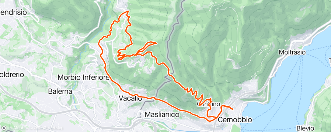 Mapa de la actividad, Il ritorno del Elena Trail