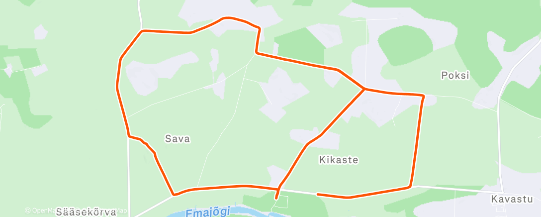 Map of the activity, Hike/Run