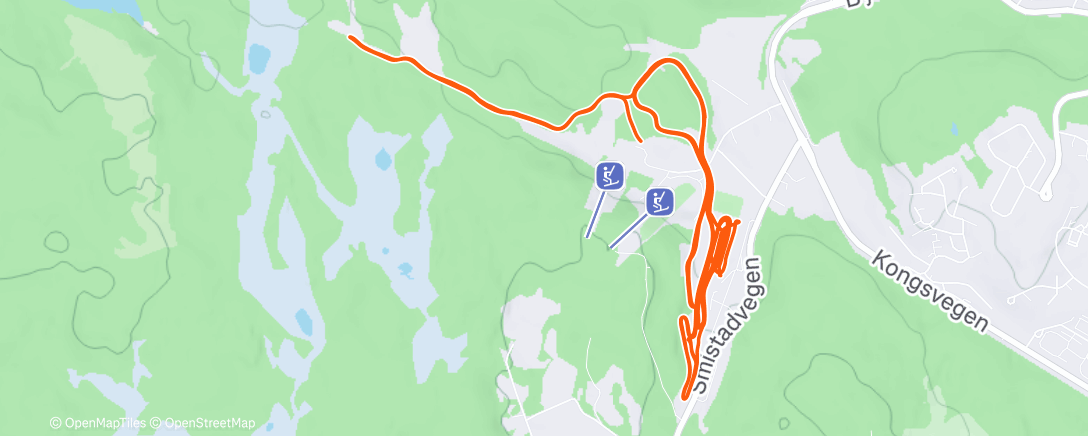 Map of the activity, Afternoon Nordic Ski