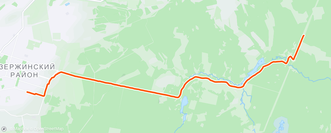 Map of the activity, Дневной забег