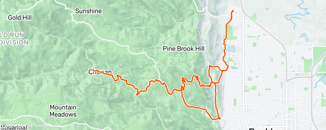 Map of the activity, Podcast long run