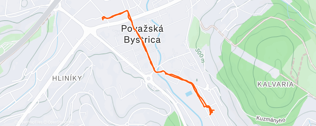 Map of the activity, Afternoon Walk