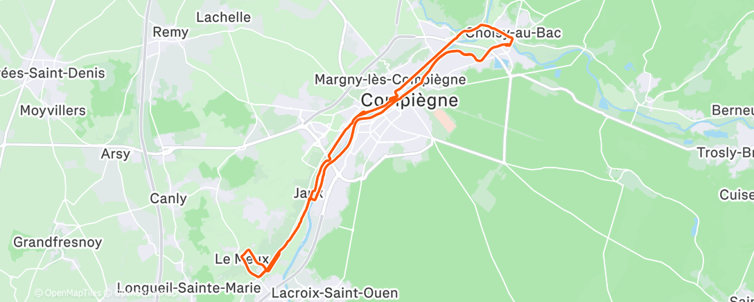 Map of the activity, Prépa 🇫🇷 24h  run de 6h