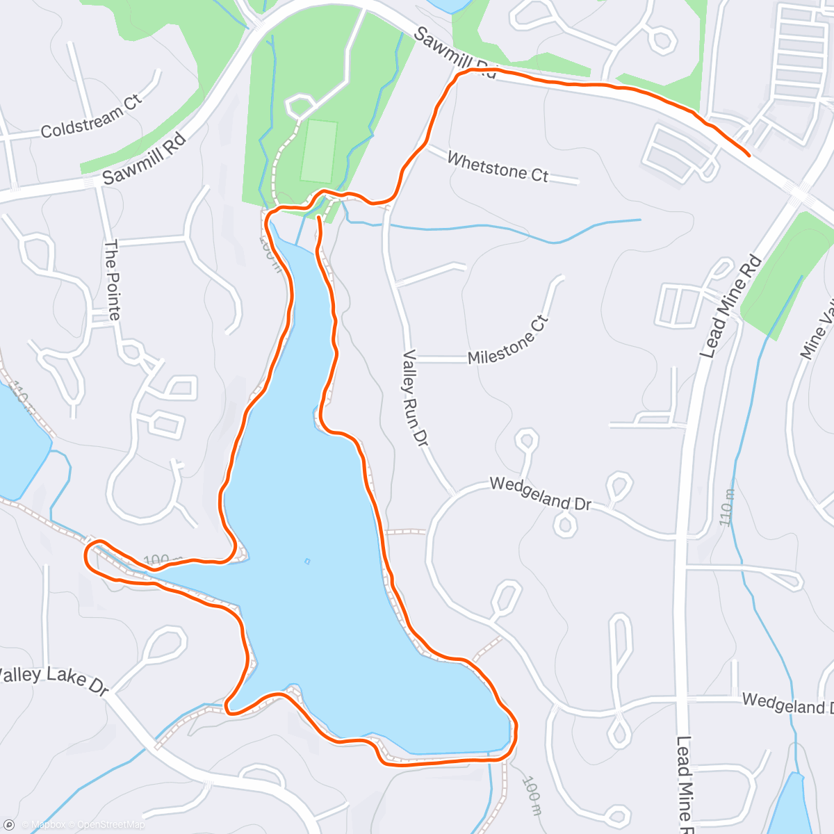 Map of the activity, Morning SOLA run