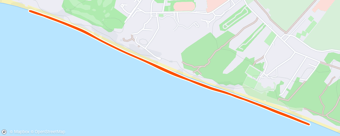 Map of the activity, Beach run with Agnis