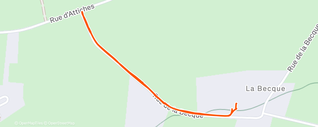 Map of the activity, Poging tot wandelen-fietsen