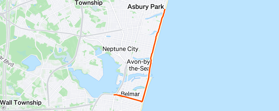 Map of the activity, Morning Run