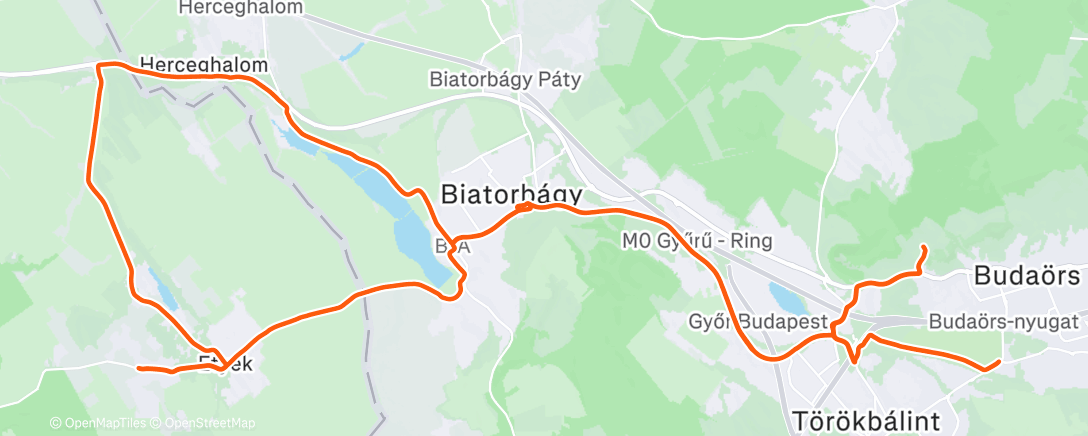 Map of the activity, Morning Ride