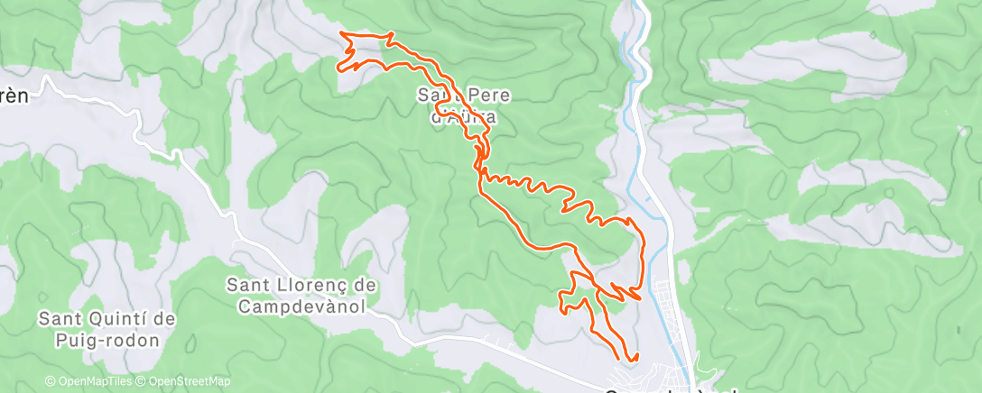 アクティビティ「Carrera de montaña matutina」の地図