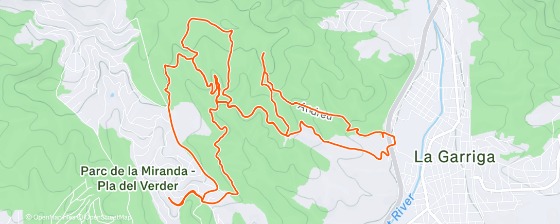 Map of the activity, Afternoon Mountain Bike Ride