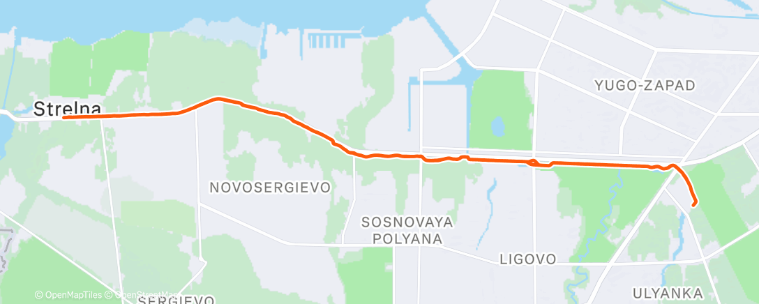 Map of the activity, Утренний забег