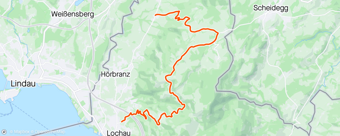 Map of the activity, FulGaz - Möggers to Hofen