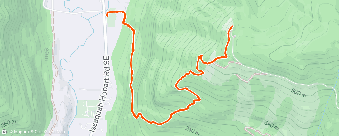 Map of the activity, Morning Hike