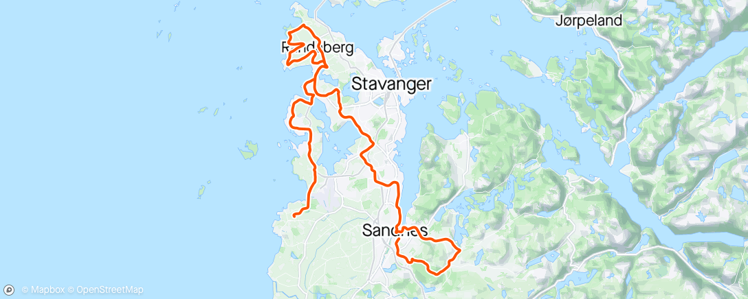 Map of the activity, Jæren Gran Fondo, rolig fin tur med SSS «Slowtrain - gruppa👍