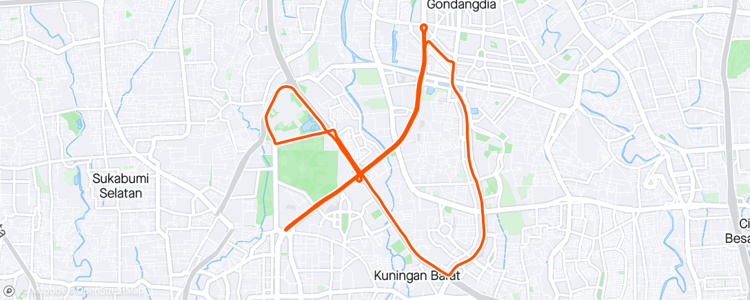 Map of the activity, setulus ride