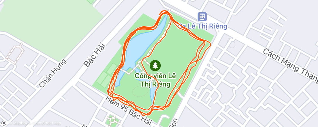 Map of the activity, Morning Walk