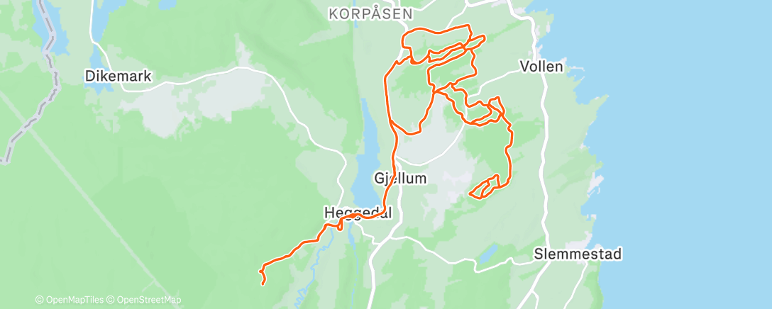 Map of the activity, Afternoon Mountain Bike Ride