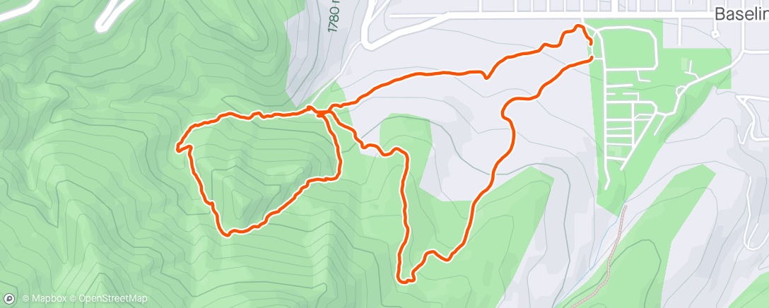 Map of the activity, Hike with my friend Bri who is in town 💕