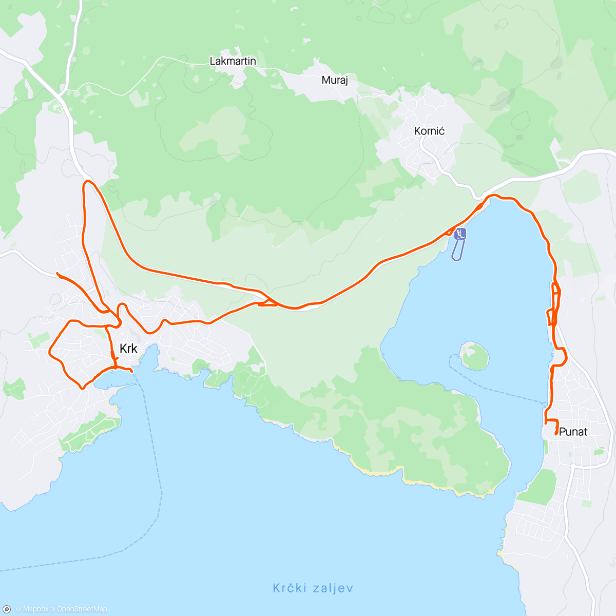 Mapa de la actividad (Punat Icecream Bike Ride)