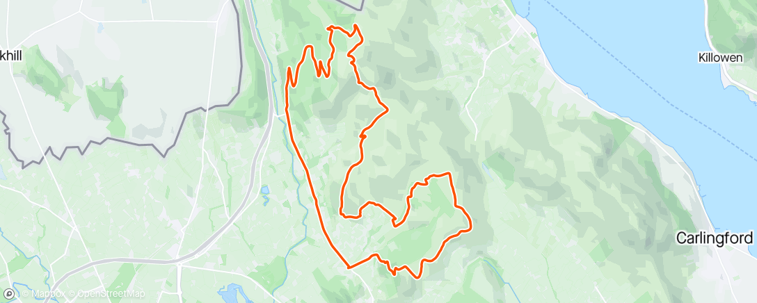 Map of the activity, Cooley ride