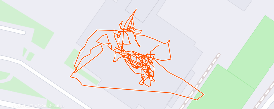 Map of the activity, Evening Workout