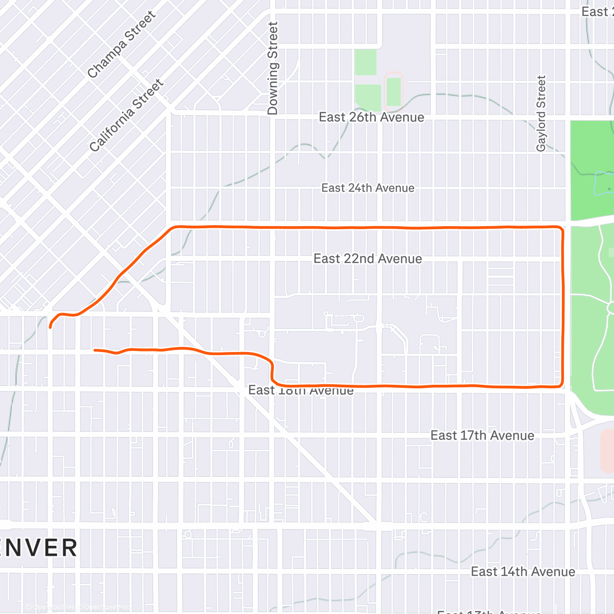 Map of the activity, Lunch Run